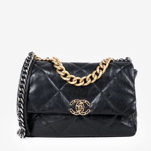 Chanel 19 Black Large